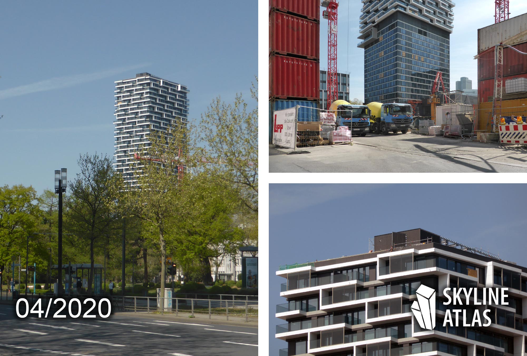 140 West Frankfurt - ONE FORTY WEST Tower - Apartment Tower at Senckenberg Quarter in Frankfurt - Construction Site April 2020