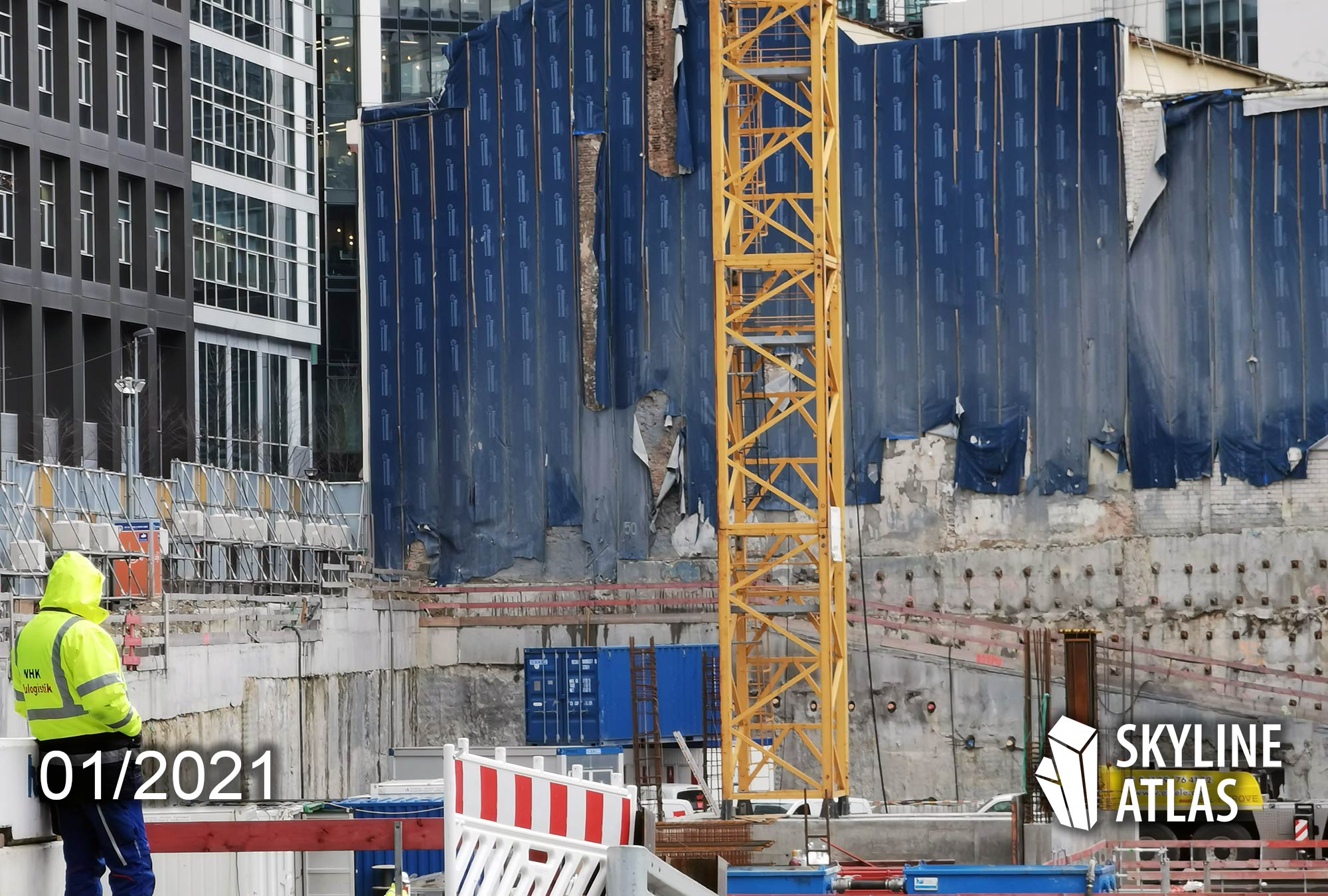 4Frankfurt construction crane - site as of January 2021