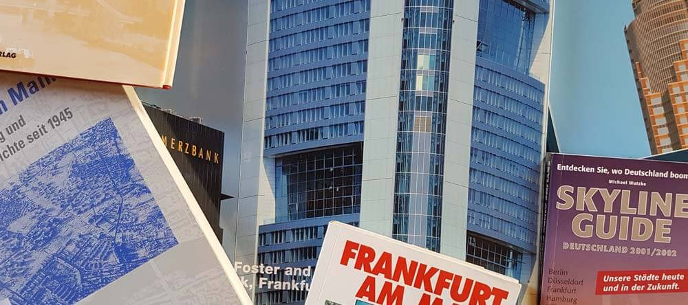 Book recommendations and video recommendations on the skyline and the skyscrapers in Frankfurt
