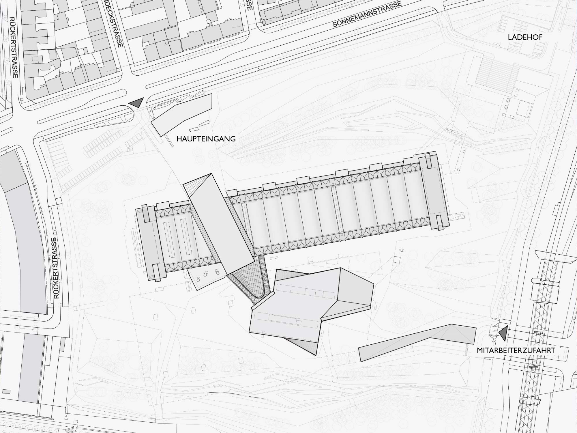 ecb-site-map-plan ECB sitemap - plan of European Central Bank grounds