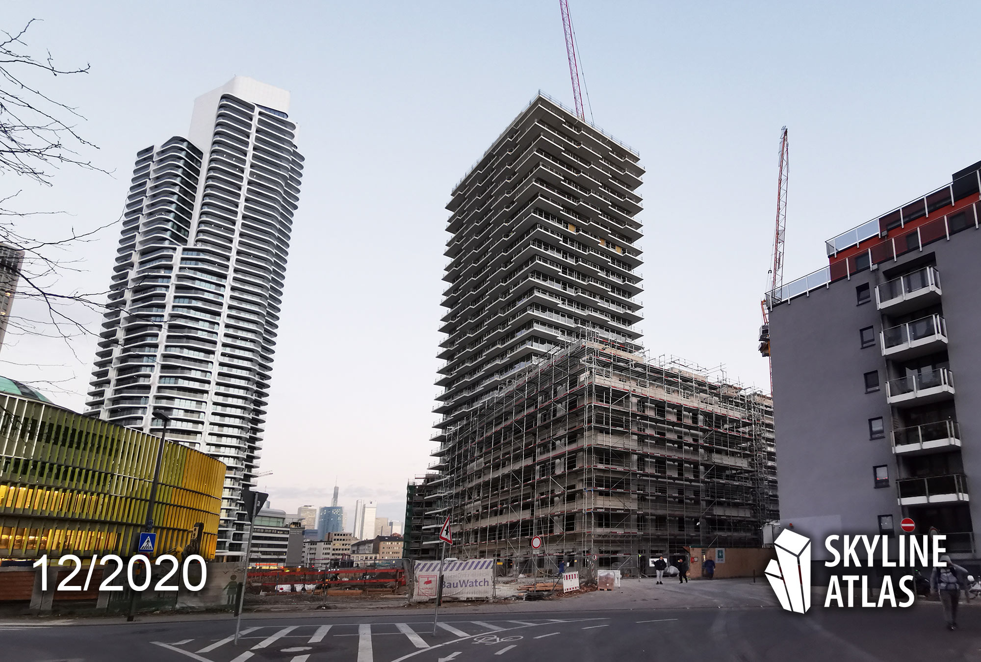 EDEN Tower Frankfurt - condominiums Frankfurt - New Apartment Tower in Downtown Frankfurt - Construction Site December 2020