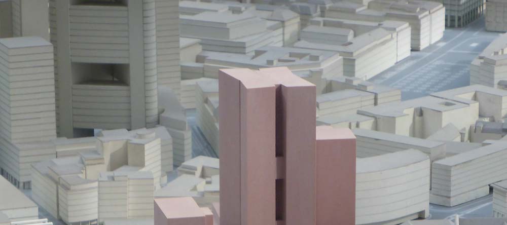 Everywhere high-rise buildings in Frankfurt