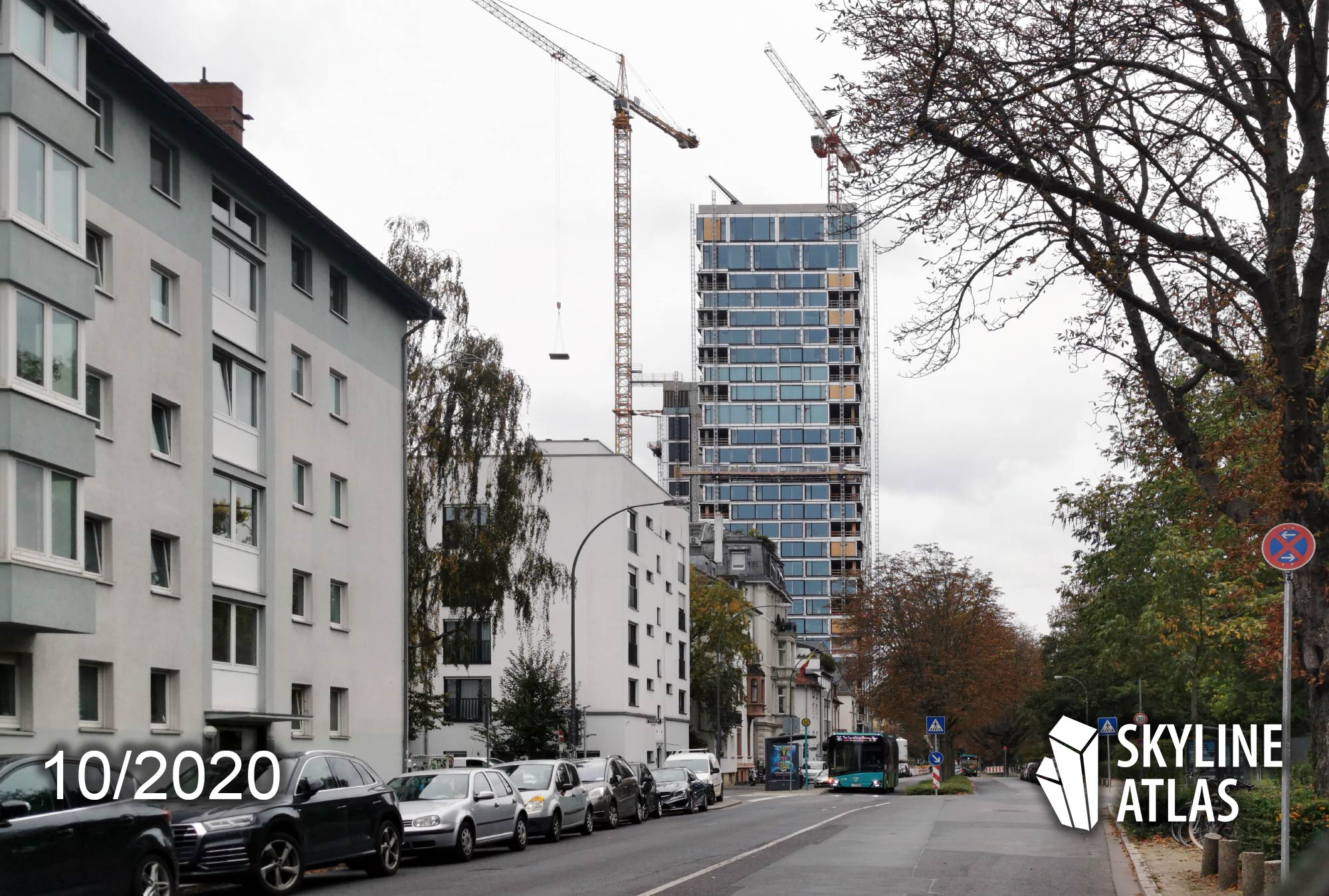 160-park-view-frankfurt-one-sixty-parkview-condo-tower-apartments-hotel-westend-construction-progress-2020 160 Park View Frankfurt - One Sixty Parkview Frankfurt - Condo Tower - New Apartments Westend - Construction as of October 2020