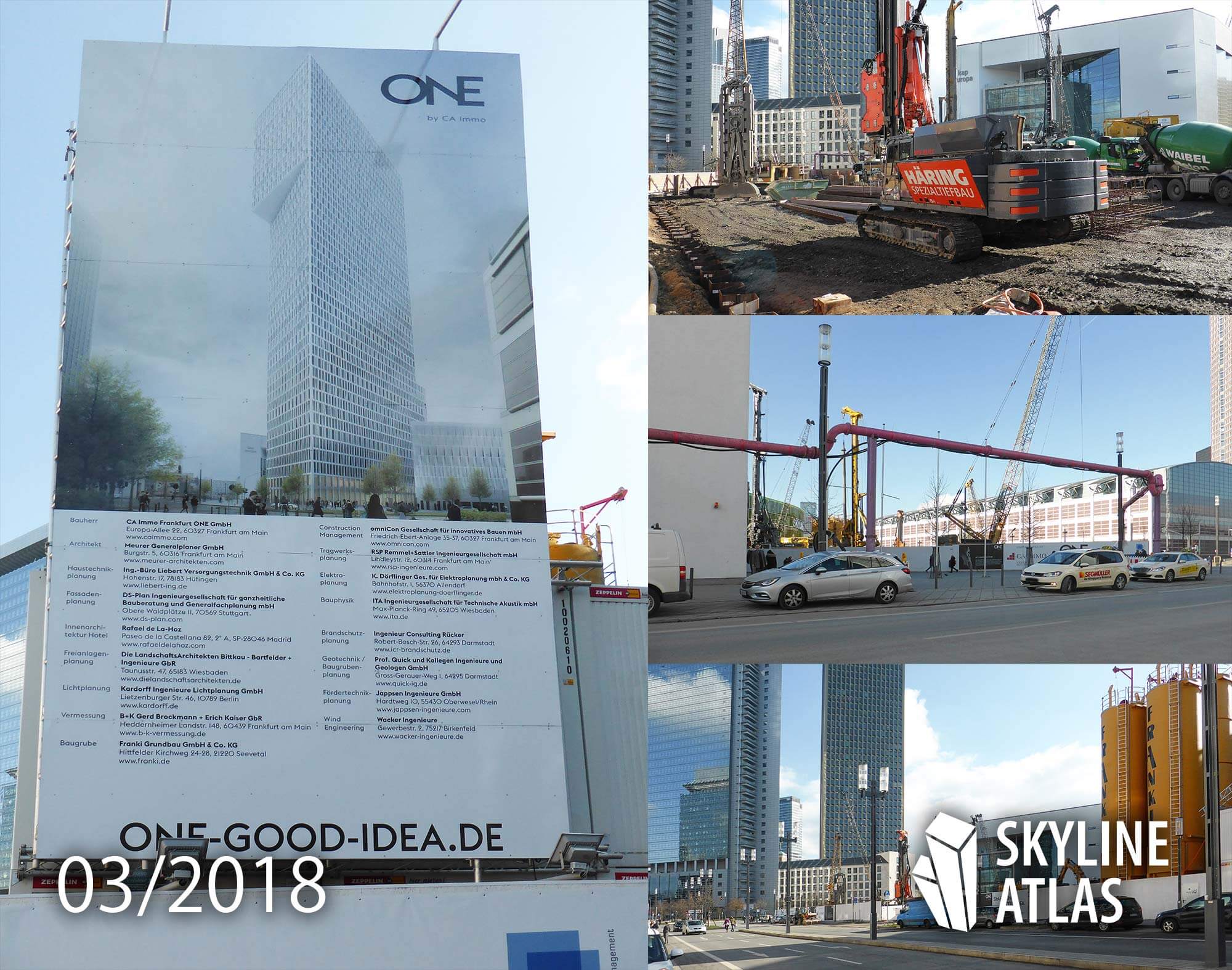 TOWER ONE Frankfurt - highrise - March 2018 - construction site