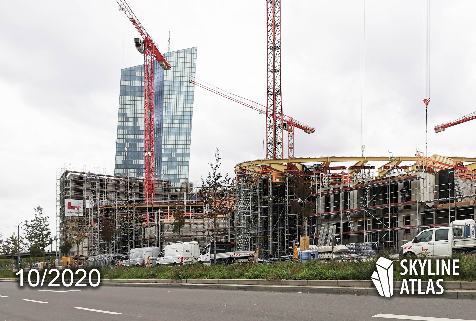 Frankfurt HPQ - Hafen Park Quartier - Harbor Park Quarter - Construction Site - New Apartments and Hotel - October 2020