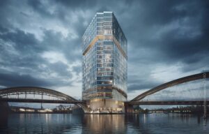 Frankfurt Riverview apartments - new hotel tower - Frankfurt HPQ - new highrise building next to ECB - Hotel ECB