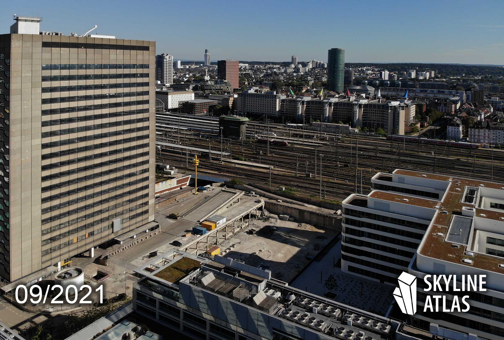 Icoon Tower in Frankfurt - construction site - Grand Central Tower - Design: Mecanoo Architects