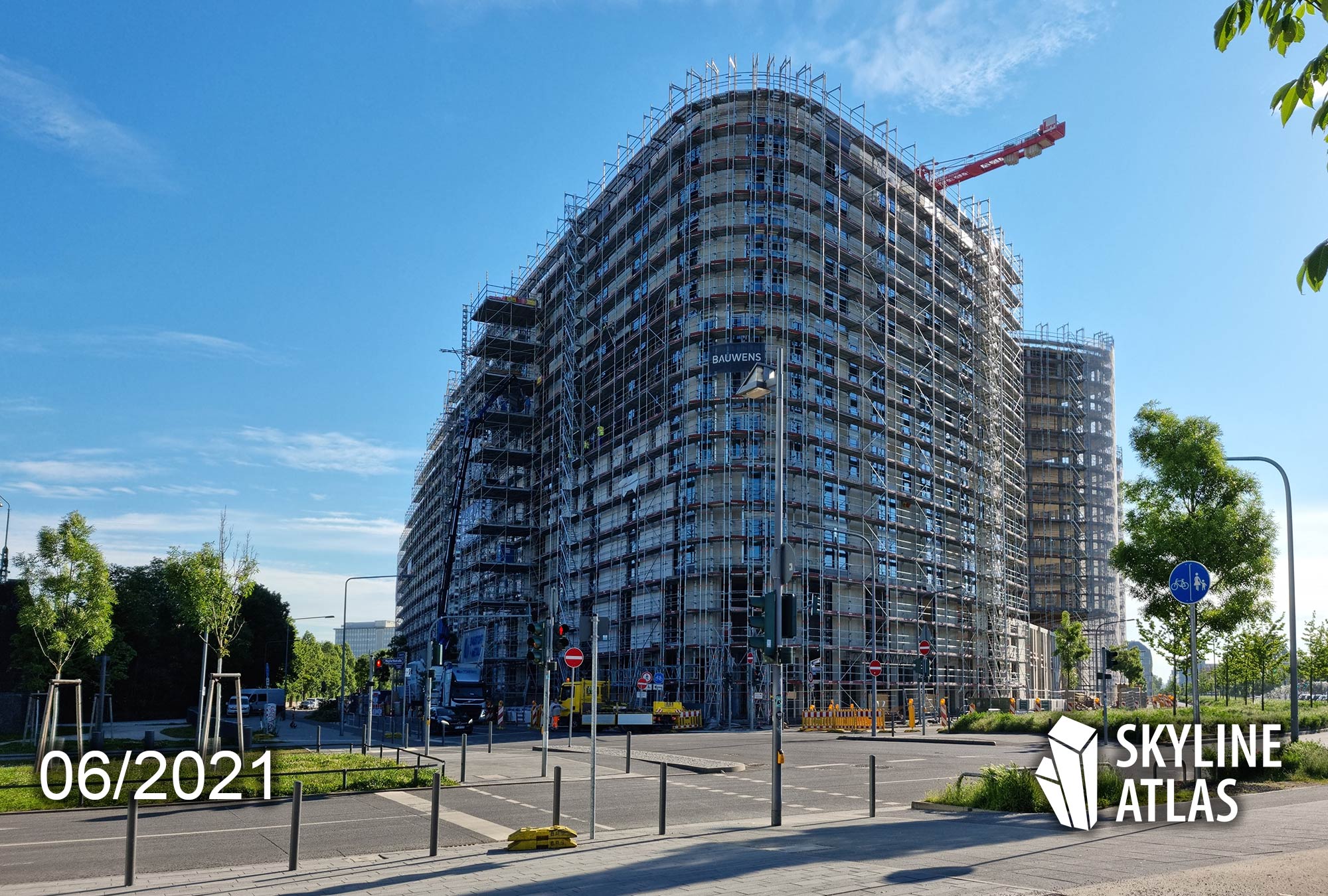 Frankfurt Scandic Hotel ECB - construction site HPQ - June 2021