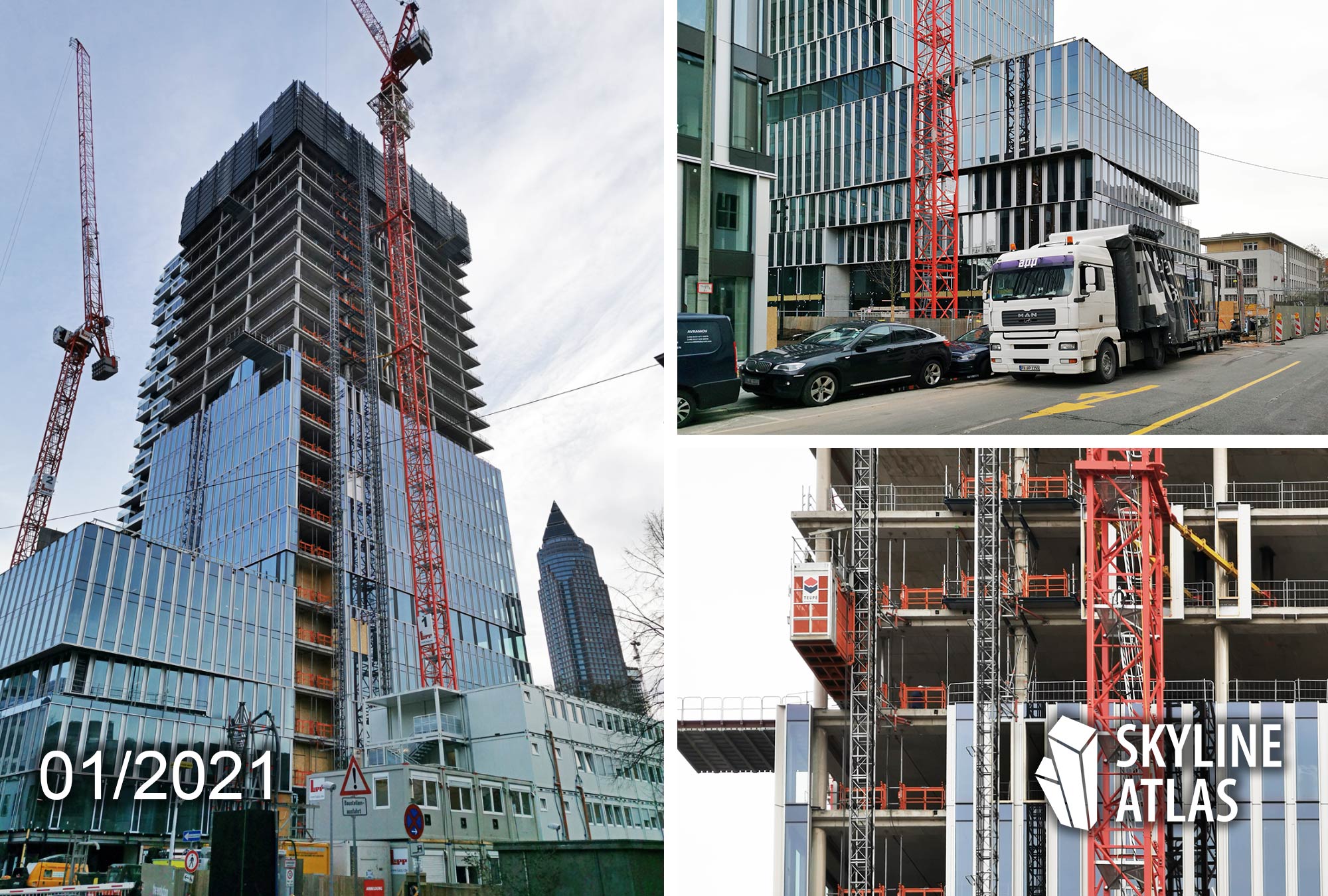 Senckenberg Tower Frankfurt - Construction progress January 2021