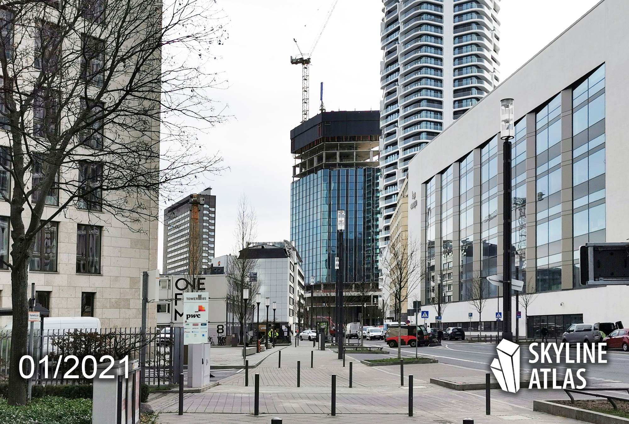 the-spin-gross-und-partner-gueterplatz-hochhaus-frankfurt-baustelle-baufortschritt-januar-2021 The Spin - Groß&Partner Frankfurt - Construction site January 2021