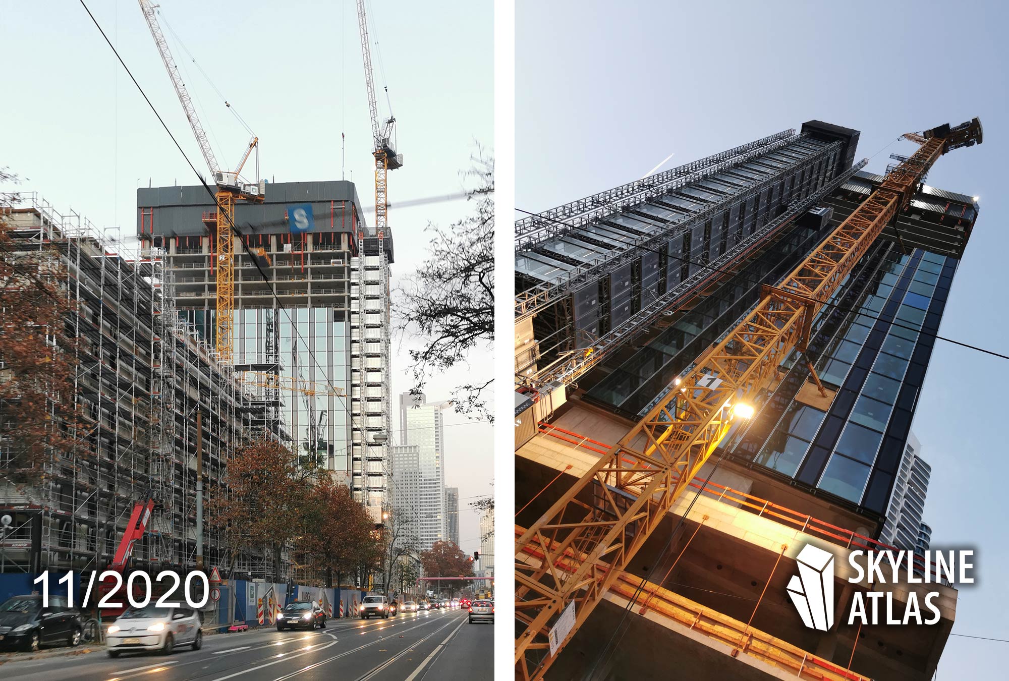 thespin-spin-tower-frankfurt-the-spin-baufortschritt-gross-und-partner-hochhaus-baustelle-november-2020-baufortschritt TheSpin Tower Frankfurt, Germany - The Spin Tower at Mainzer Landstrasse - Project by property developer Gross & Partner - Construction progress November 2020