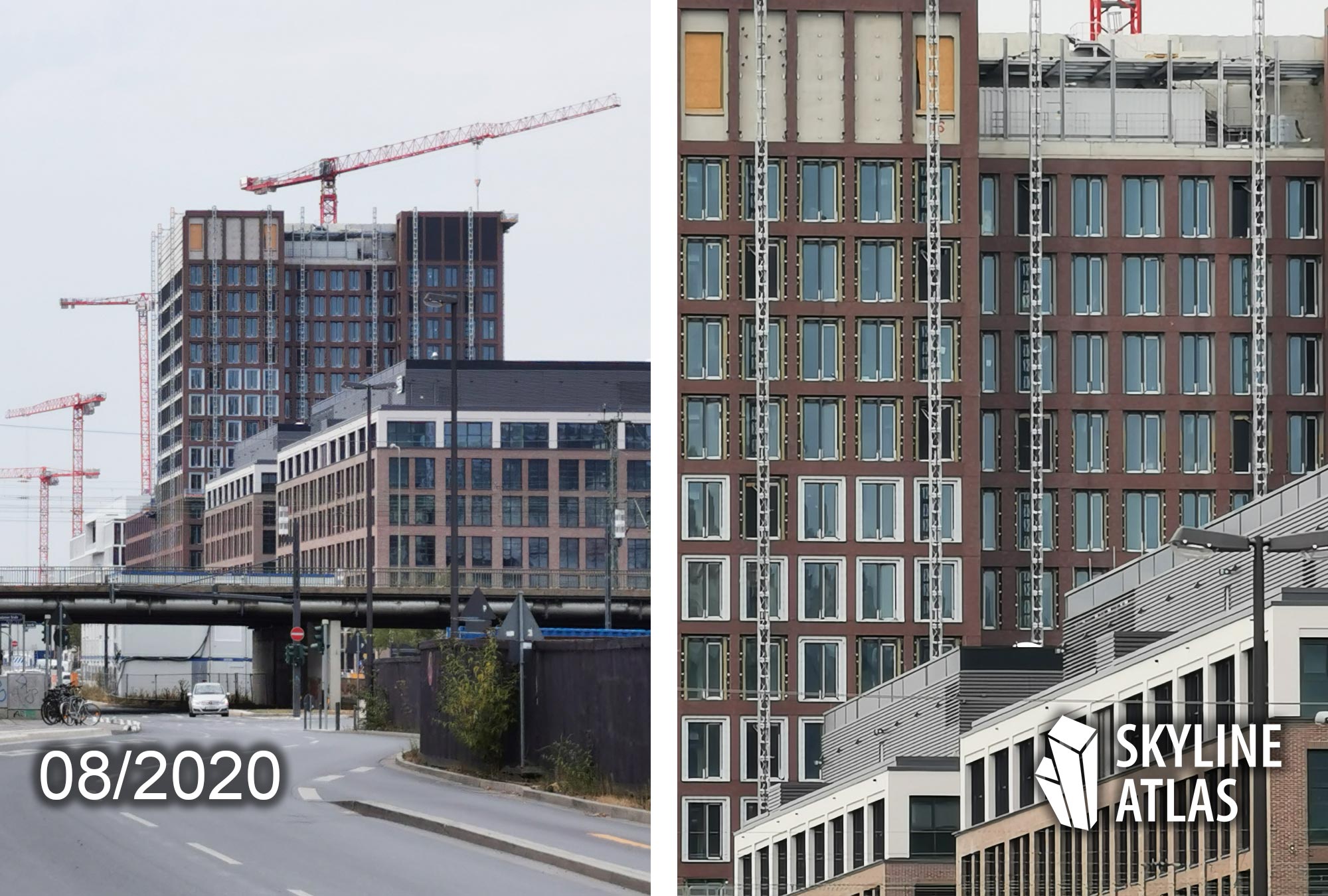 Deutsche Bahn Tower Frankfurt - High-rise building at Europaallee - new offices in August 2020