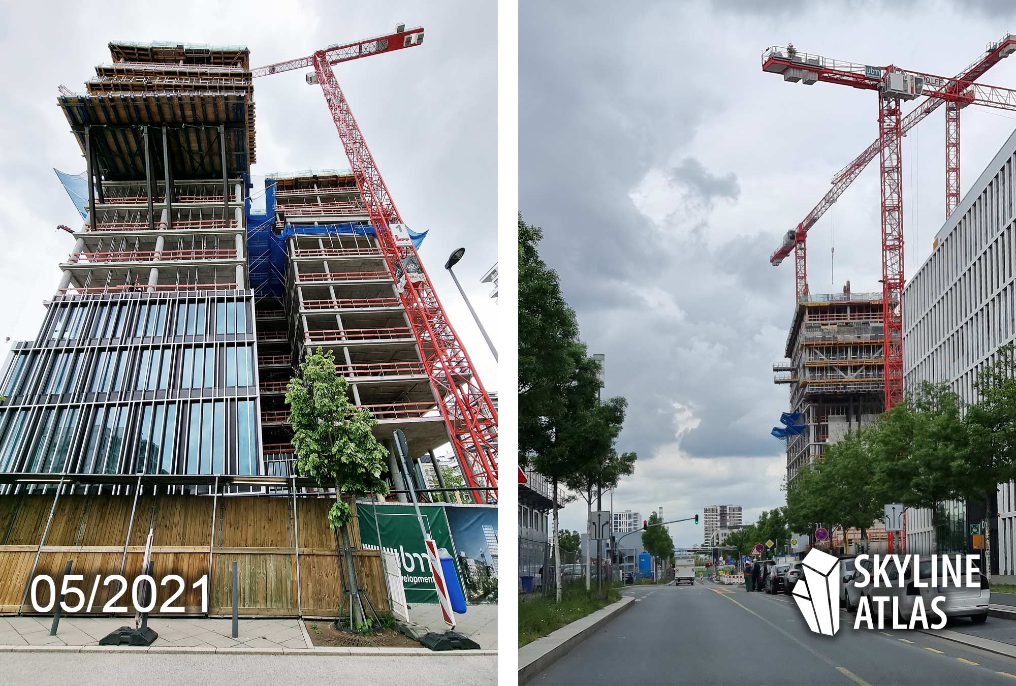 FAZ newspaper new headquarters - FAZ Tower Frankfurt - new FAZ skyscraper - May 2021 construction site