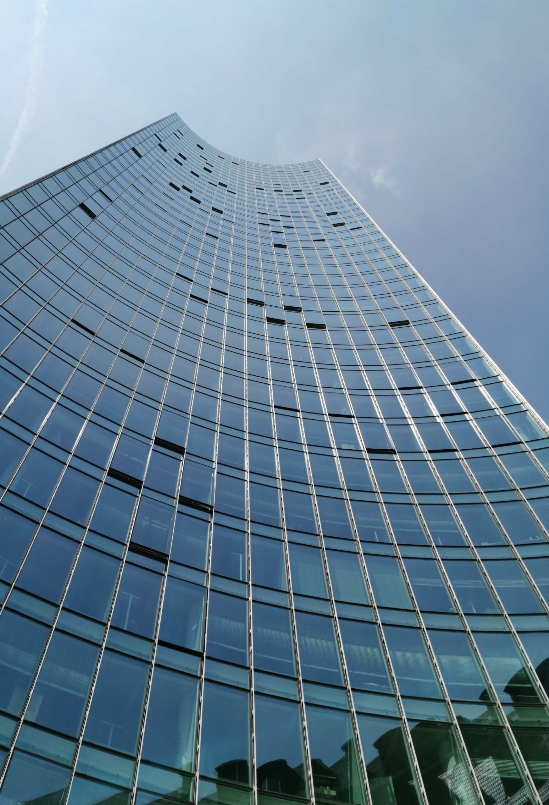 Frankfurt Skyper highrise facade - office tower in the Frankfurt CBD occupied also by the German national bank