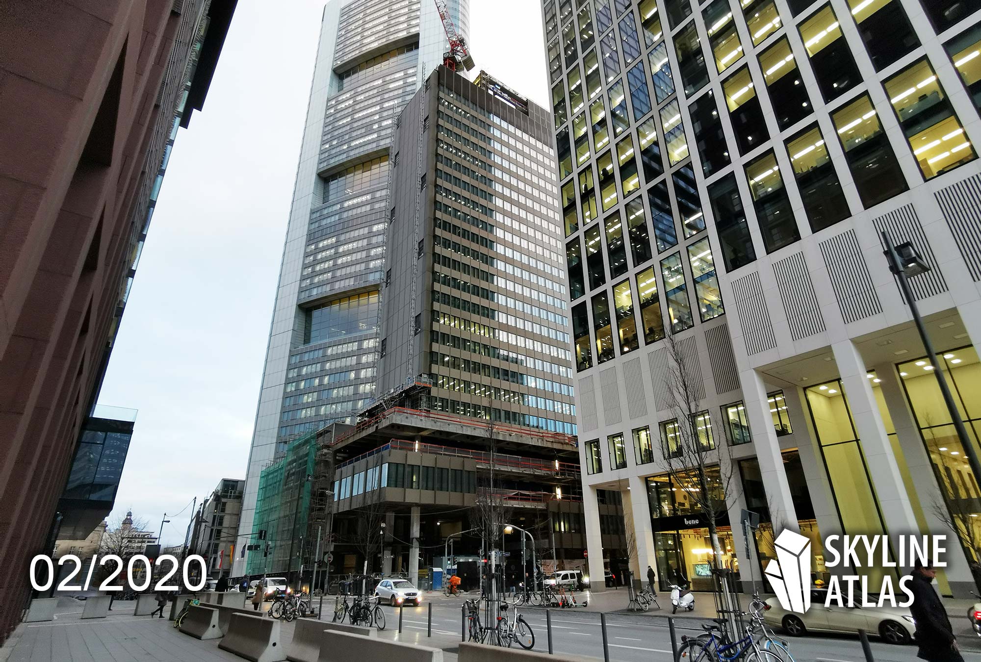 Global Tower Frankfurt February 2020 construction site CBD