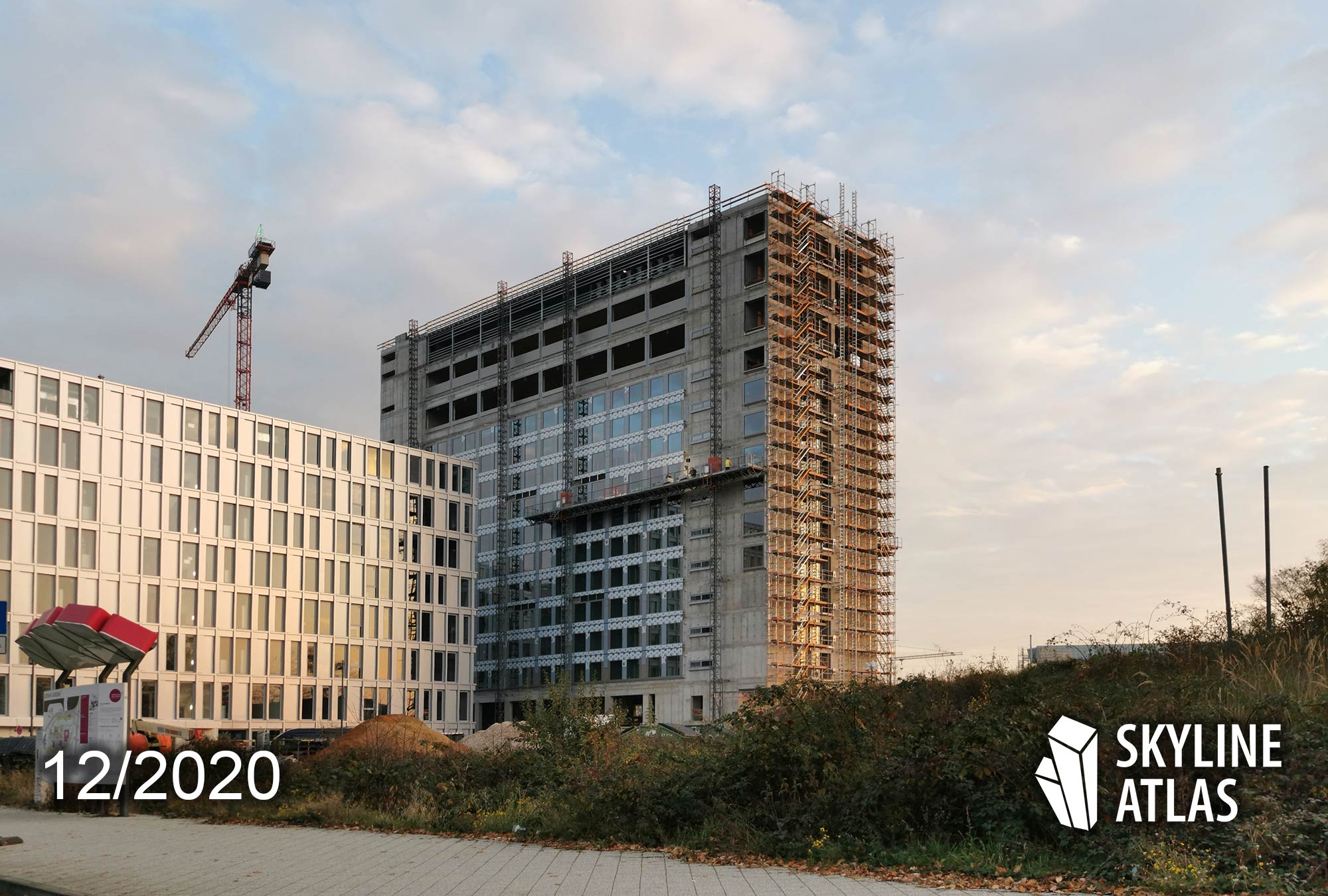 b'mine Frankfurt Hotel - New Airport Hotel at Gateway Gardens - Construction Site December 2020