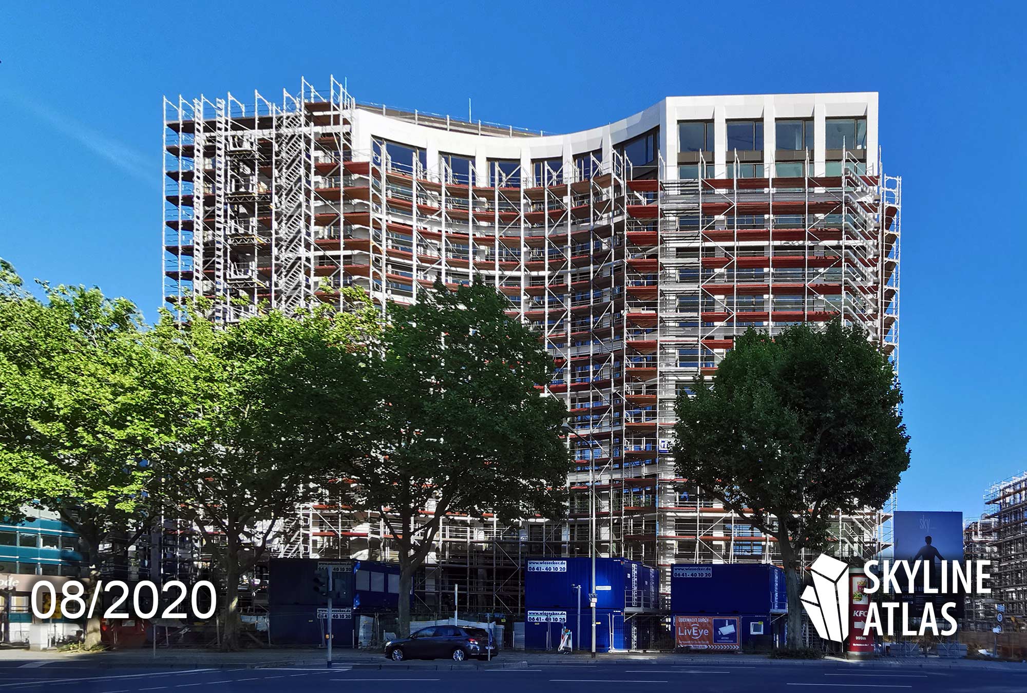 sky-eschborn-new-office-house-gewerbegebiet-sued-offices-eschborn-for-rent-construction-site-august-2020 Offices for rent in Eschborn in the new Sky Eschborn tower - construction site as of August 2020