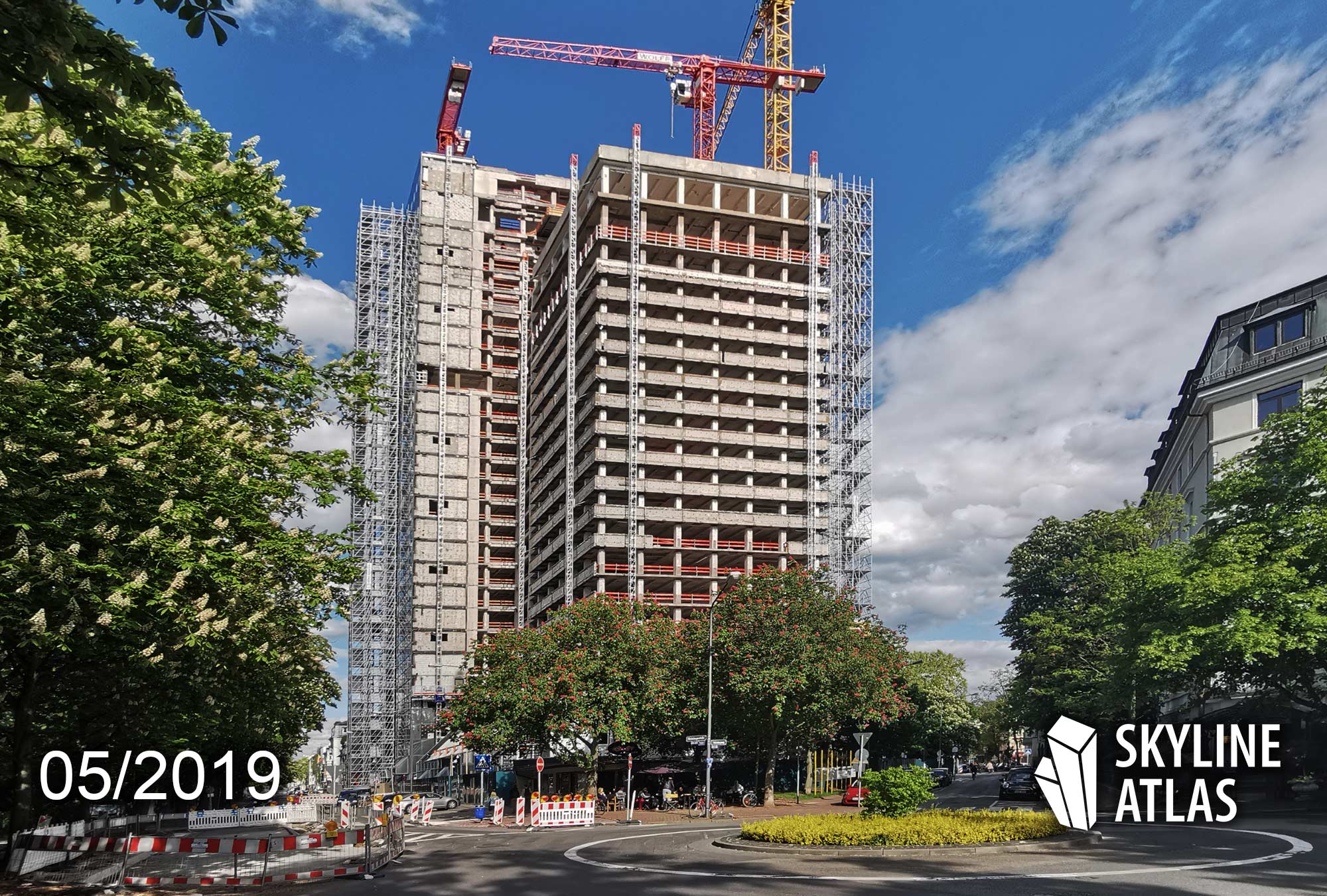 160-park-view-frankfurt-construction-site-westend-may-2019 160 Park View Frankfurt Hotel - High-rise under construction - May 2019 - Hotel high-rise