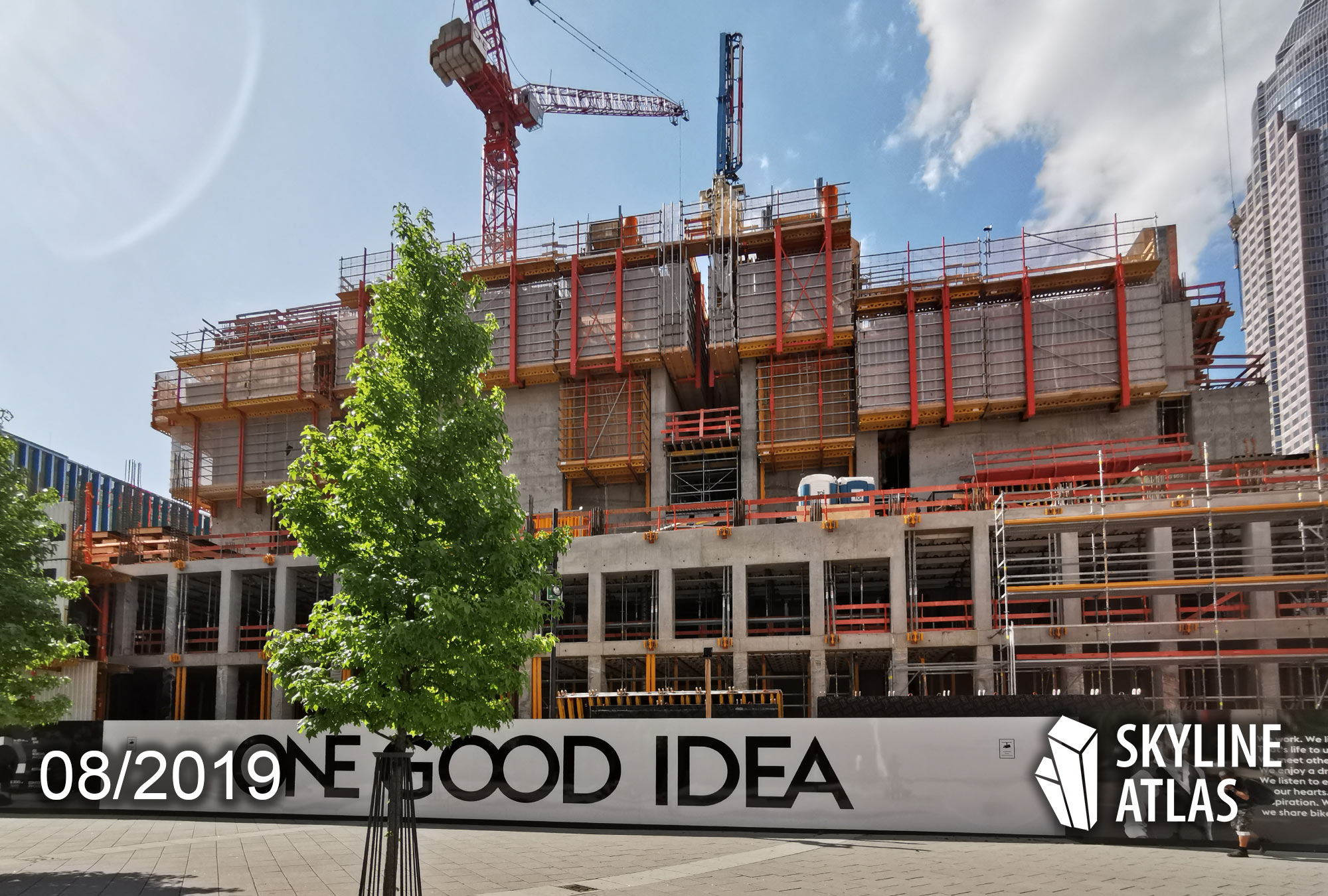 one-good-idea-one-highrise-skyscraper-european-district-frankfurt-at-skyline-plaza-august-2019 ONE GOOD IDEA - ONE skyscraper in Frankfurt - Skyscraper in Europaviertel Frankfurt at Skyline Plaza - August 2019