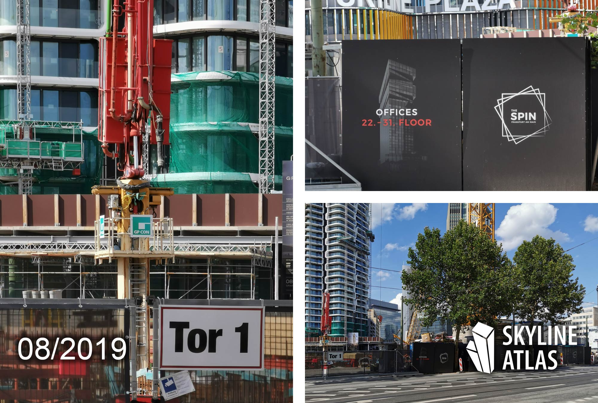 the-spin-tower-in-frankfurt-gueterplatz-new-skyscraper-gross-und-partner-hotel-nh-collection-construction-site-august-2019 The Spin in Frankfurt - Spin Tower photo - new skyscraper at Gueterplatz in Frankfurt - Project by Gross und Partner - NH Hotel - Construction site as of August 2019