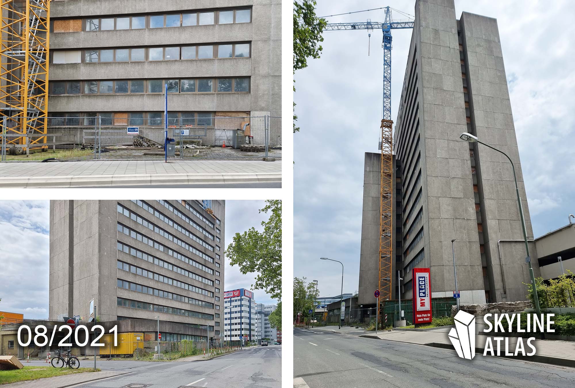 Offenbach - The X Tower - DWD Tower in Offenbach Germany - Construction site August 2021