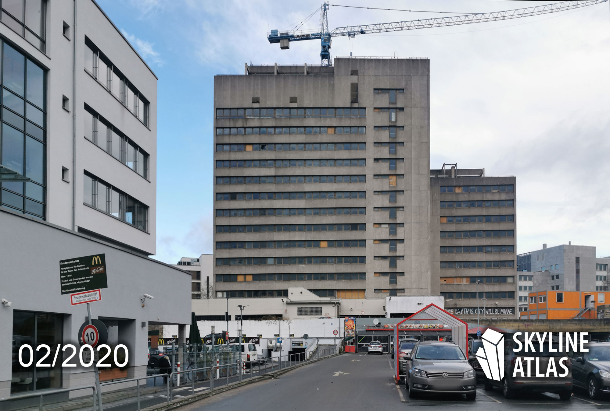 The X - new hotel building in Offenbach - former office tower of DWD German weather service