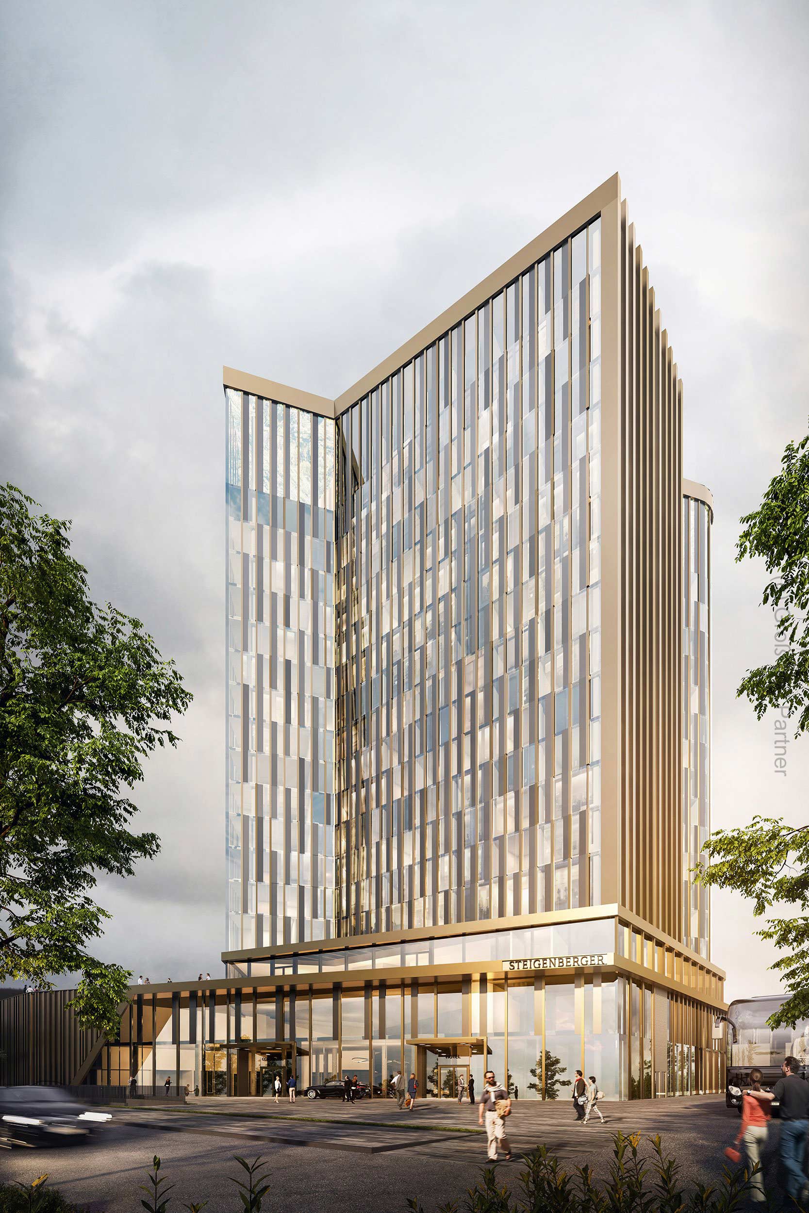 Gateway Gardens Hotel - Steigenberger Gateway Gardens Hotel - new hotel tower at Frankfurt Airport by HPP Architects