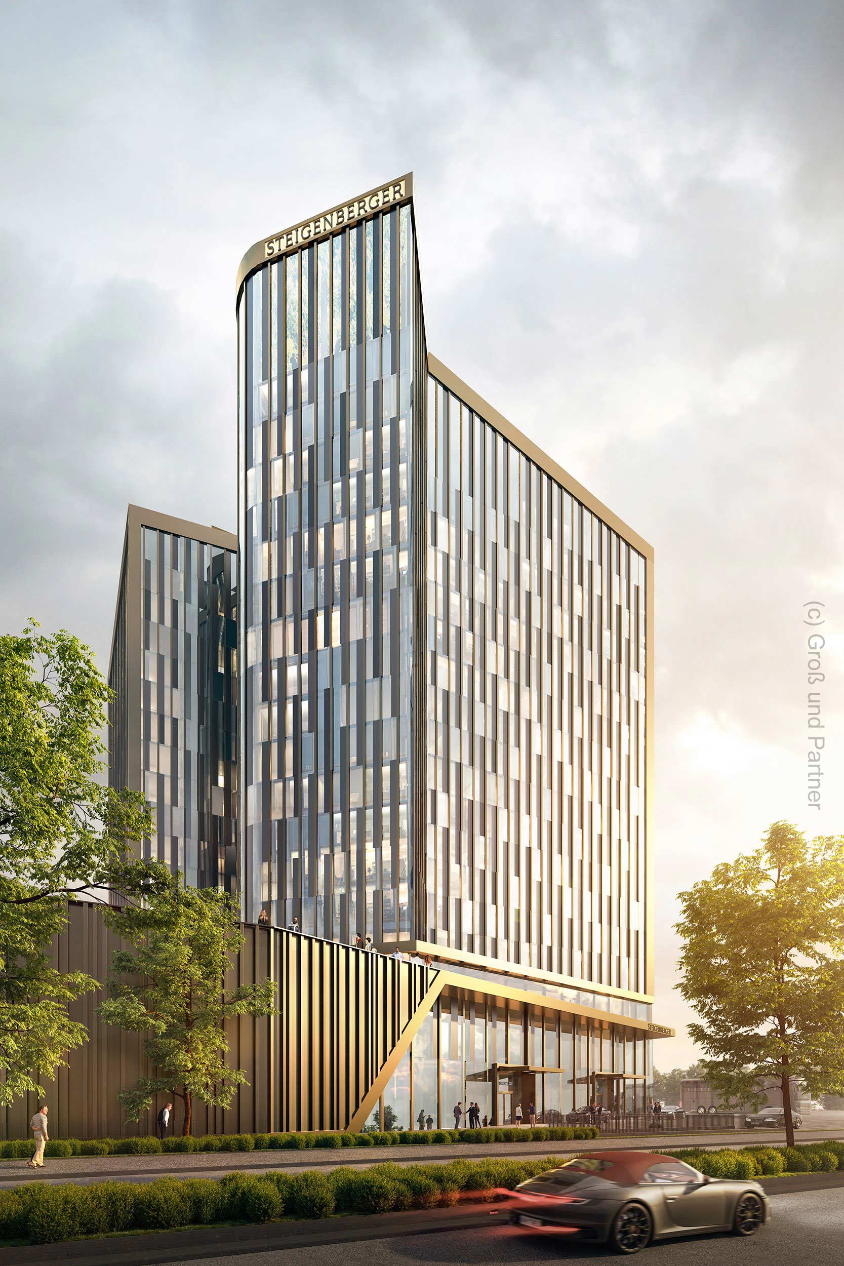 Steigenberger Hotel at Gateway Gardens in Frankfurt - New hotel tower at Frankfurt Airport - Designed by HPP Architekten - Developed by Gross und Partner