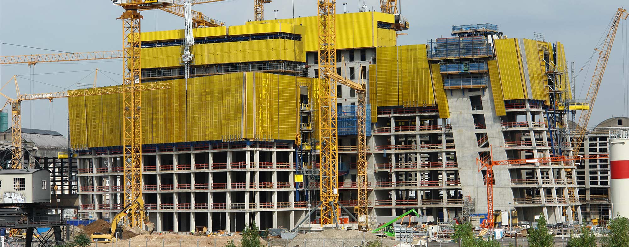 ecb-european-central-bank-frankfurt-highrise-construction-site ECB Frankfurt - during the construction