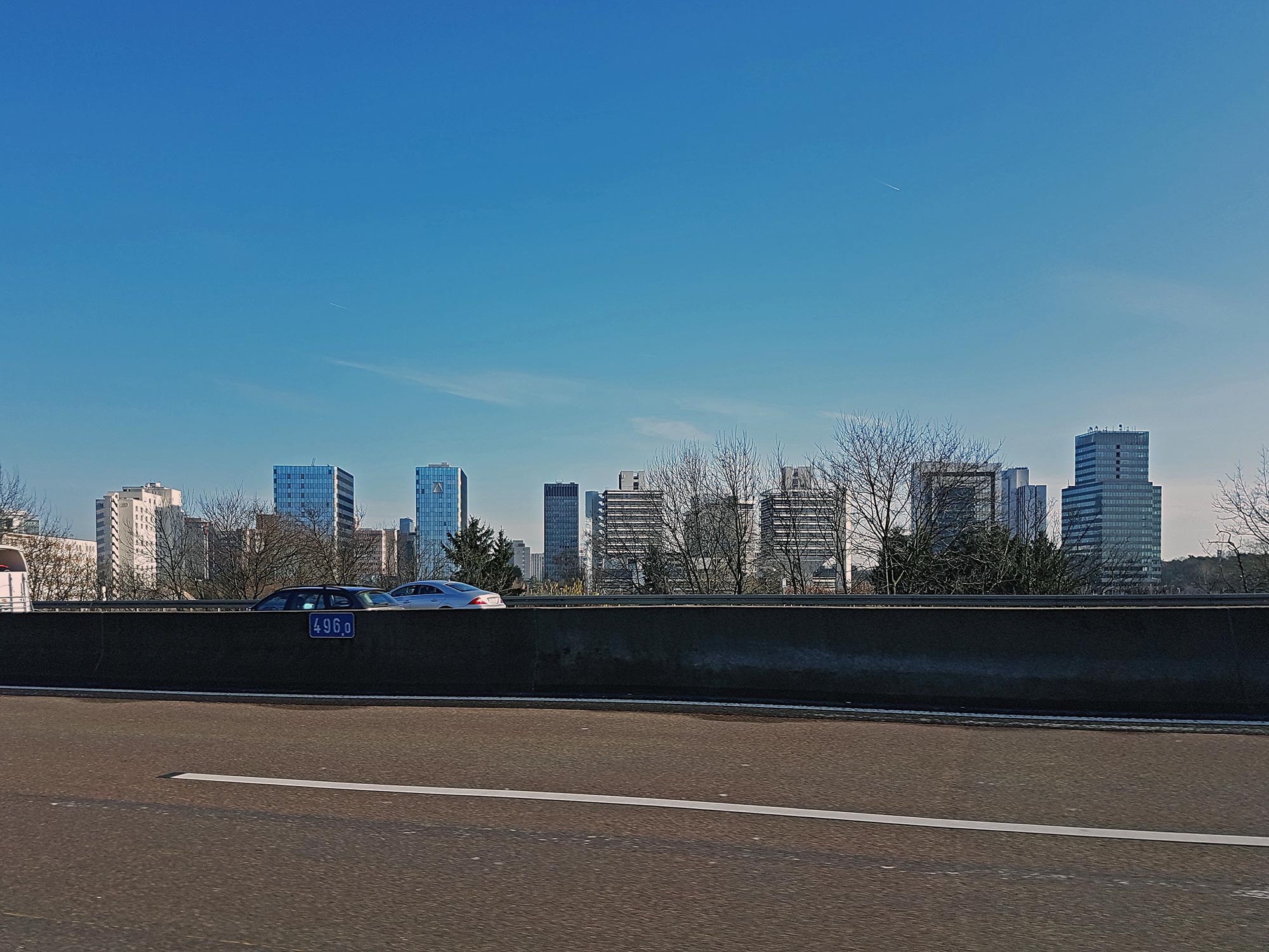 Lyon District Frankfurt, formerly known as Niederrad Office City - skyline panorama of office buildings
