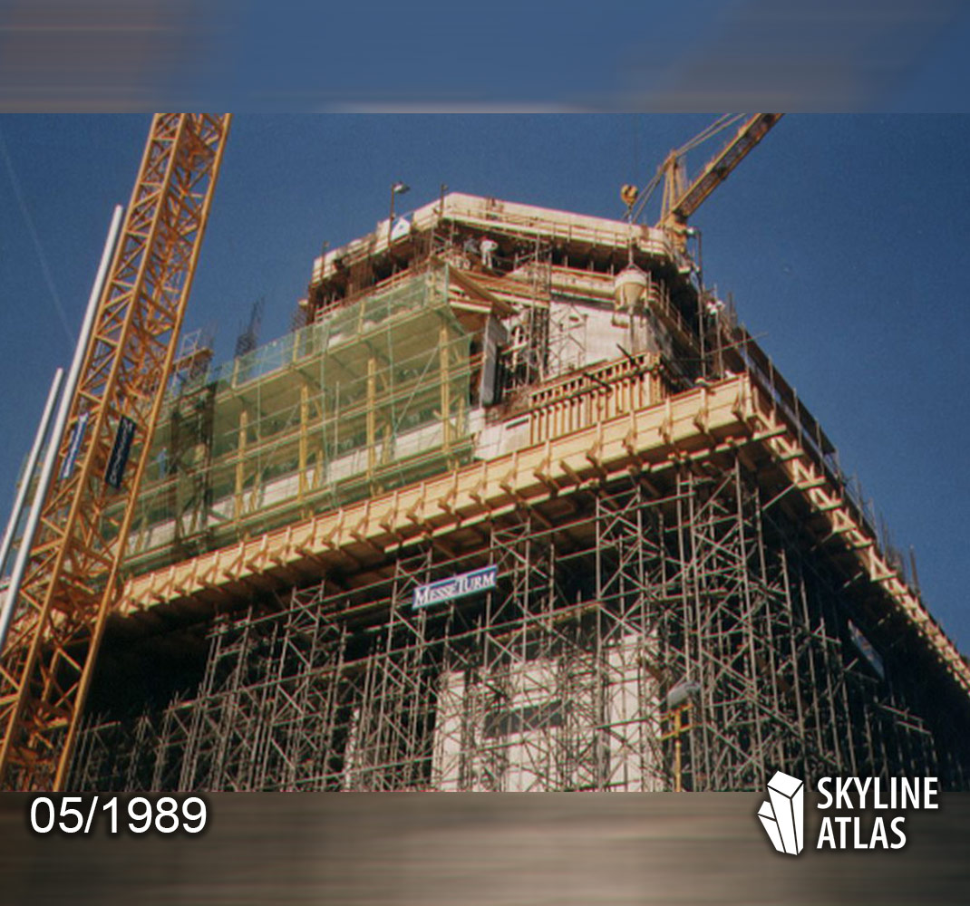 frankfurt-messeturm-1989-construction-site-tishman-speyer-frank-reuter Messeturm in 1989 during the construction - photographed by Frank Reuter