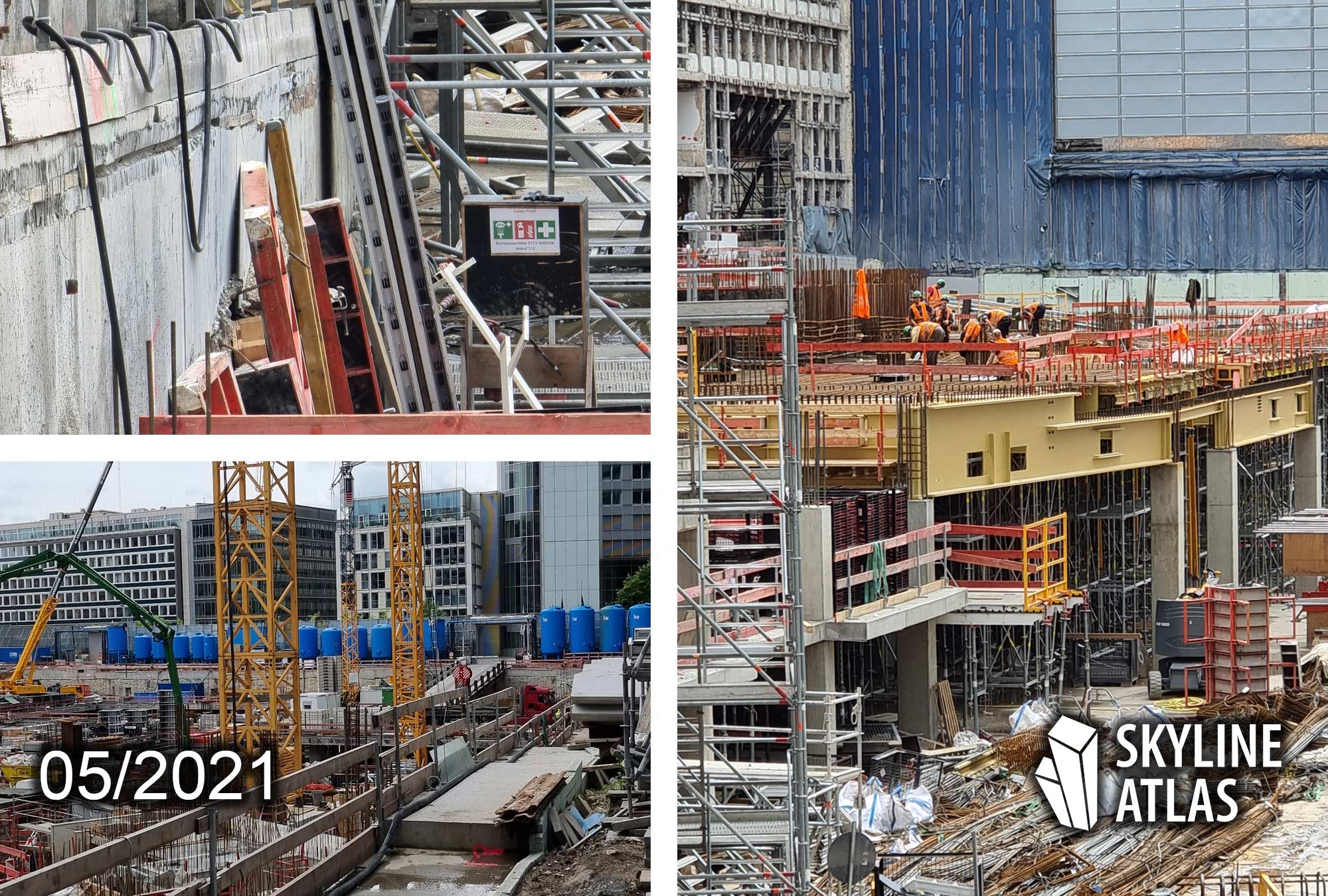 4Frankfurt - Four Frankfurt Construction Site - For Frankfurt Skyscraper - Construction Progress - May 2021 - New Skyscraper Europe