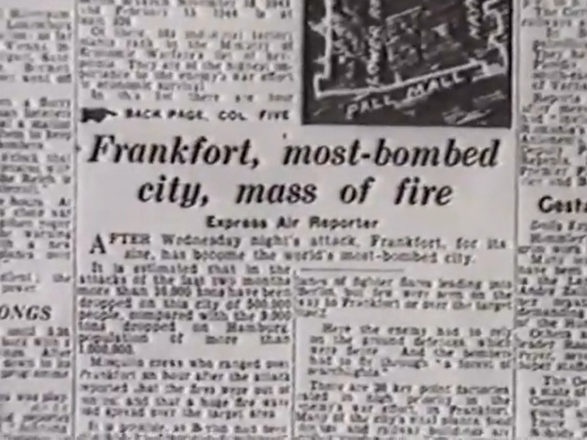 Frankfurt was the most bombed city during the 2nd world war - Daily Express