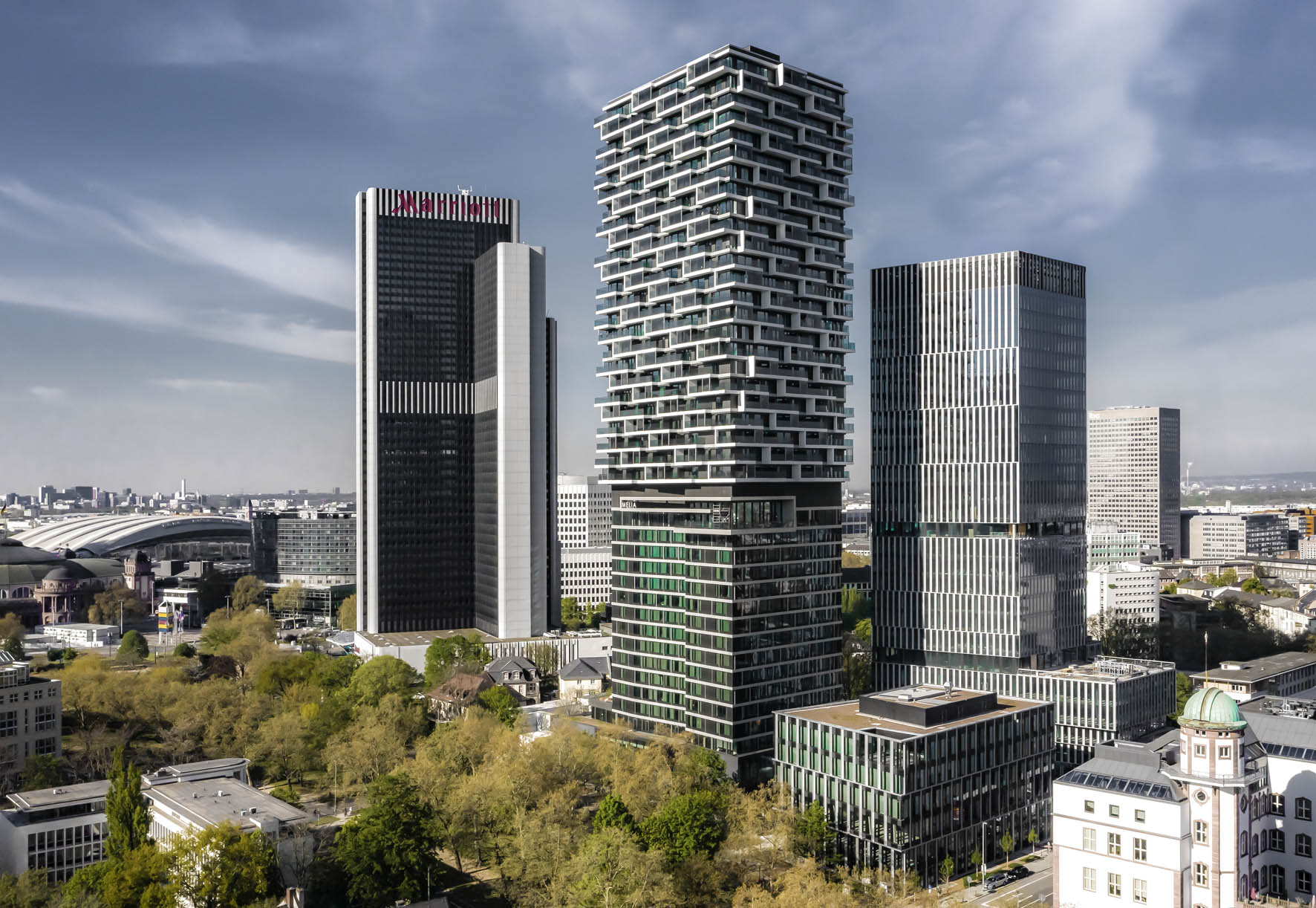 Drone photography Frankfurt One Forty West Panorama