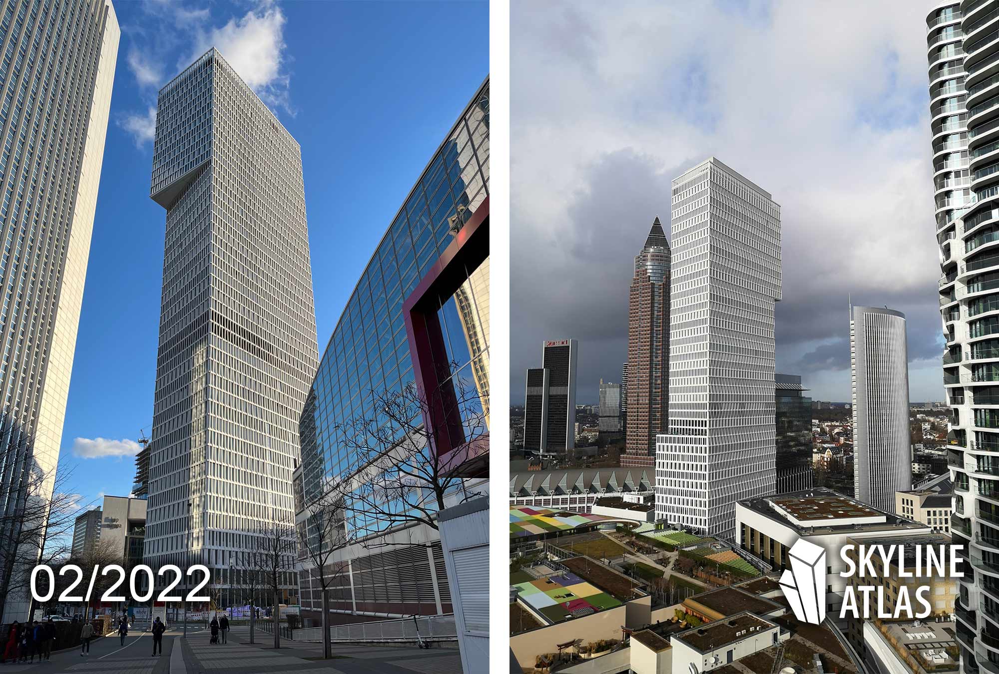 one-europaviertel-frankfurt-skyline-baustellenfortschritt-februar-2022 one-europaviertel-frankfurt-skyline-construction-status-february-2022