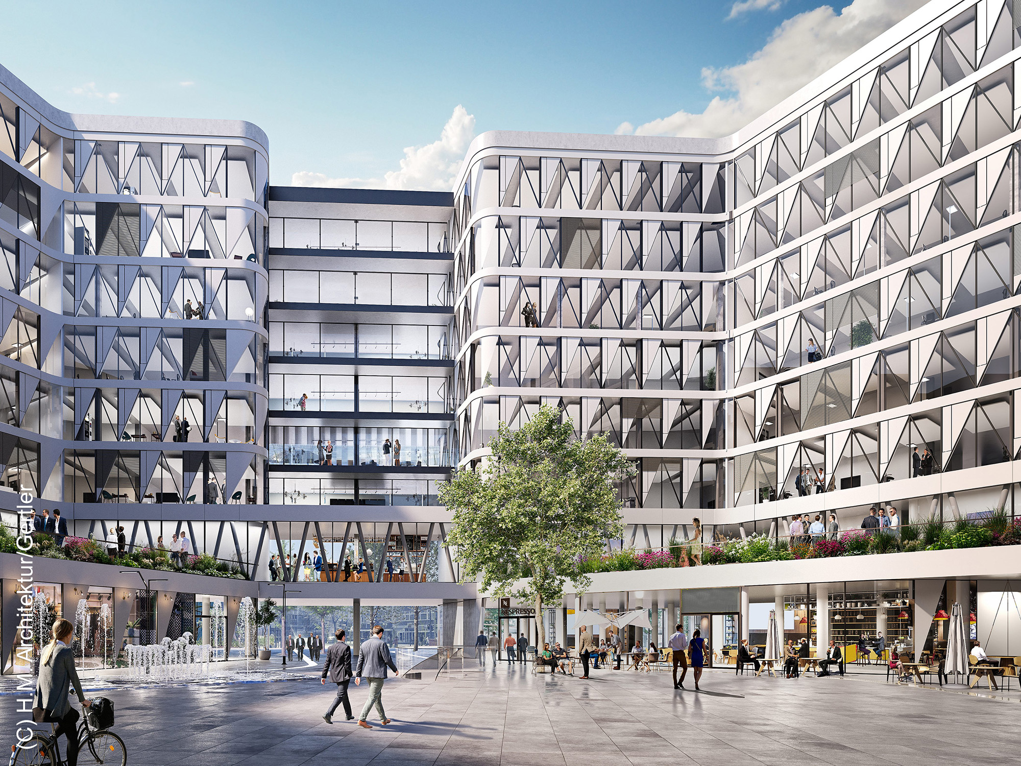 Börsenplatz-Eschborn-Quartiersplatz-Innenansicht