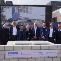 Ceremonial Laying of the Foundation Stone of the Sparda-Bank Tower Sparda - Bank - Tower - Zech - Cyrus - Moser - Grundsteinlegung - Mike - Josef - Uwe - Behm -Messeingang - Süd - Europaviertel